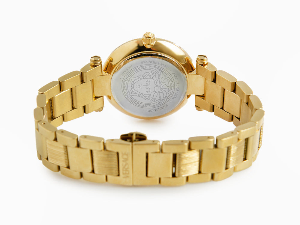 Montre à Quartz Versace Reve, PVD Or, Noir, 35 mm, Verre de saphir, VE8B00624