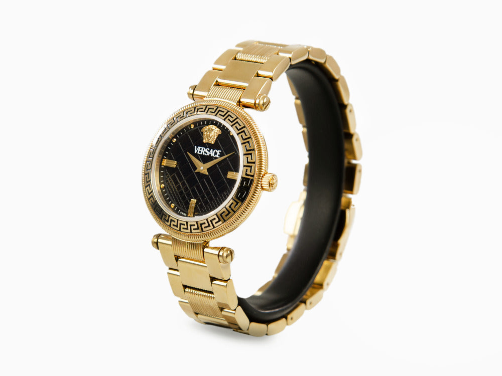 Montre à Quartz Versace Reve, PVD Or, Noir, 35 mm, Verre de saphir, VE8B00624