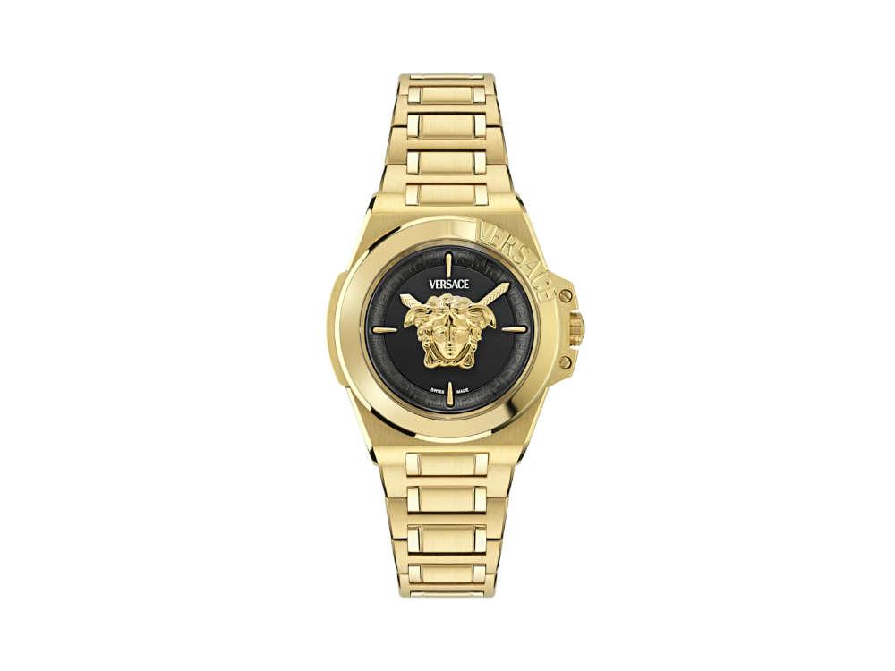 Montre à Quartz Versace HerA, PVD Or, Noir, 37 mm, Verre de saphir, VE8D00624