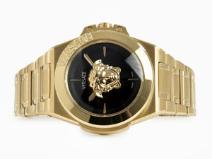 Montre à Quartz Versace HerA, PVD Or, Noir, 37 mm, Verre de saphir, VE8D00624