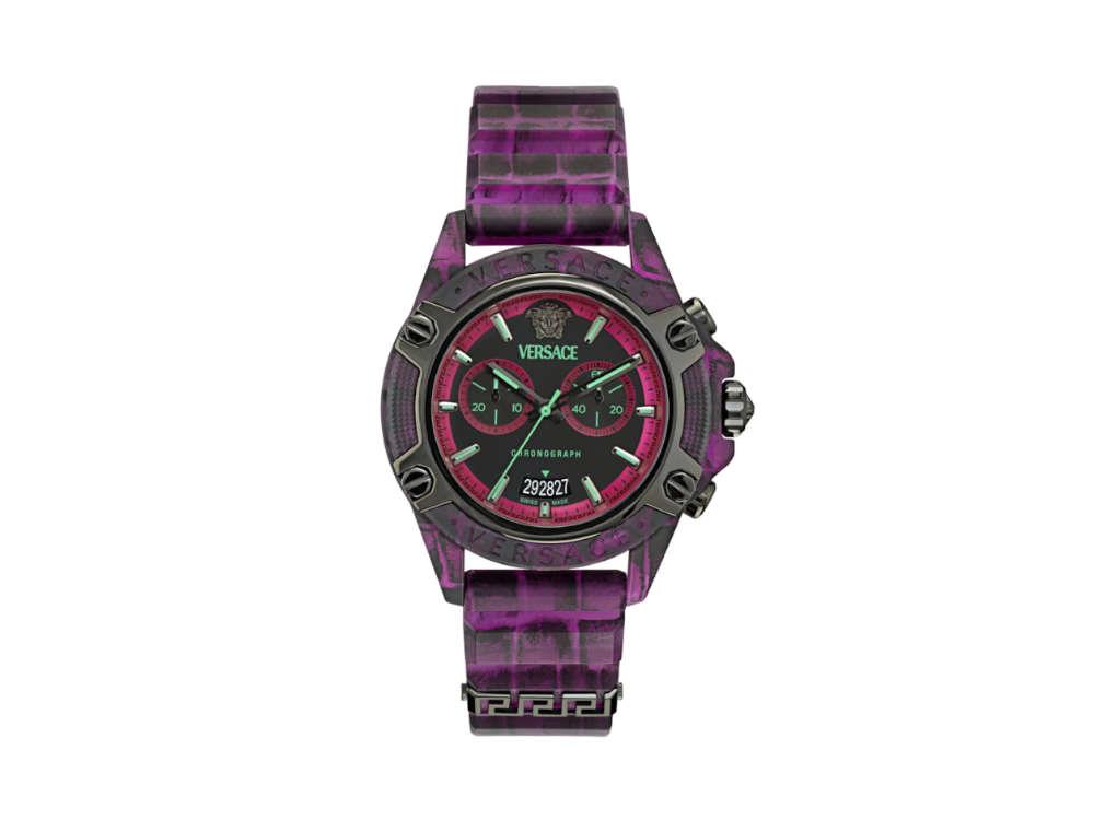 Montre à Quartz Versace Icon Active, Polycarbonate, Noir, 44 mm, VE8P00124