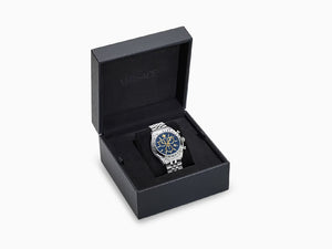 Montre à Quartz Versace Chrono Master, Bleu, 44 mm, Verre de saphir, VE8R00324