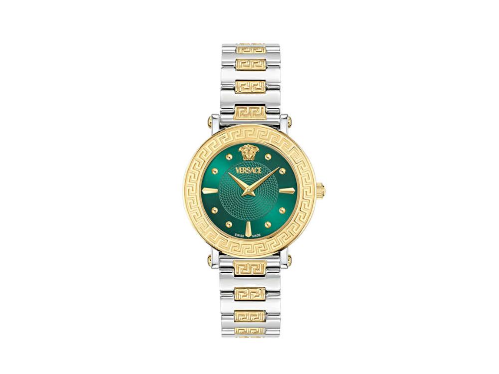 Montre à Quartz Versace Greca Sphere, Vert, 35 mm, Verre de saphir, VE9C00424