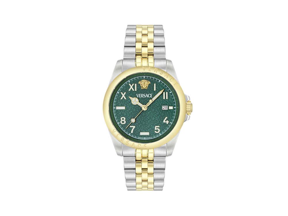 Montre à Quartz Versace Anteo, PVD Or, Vert, 41 mm, Verre de saphir, VE9H00524