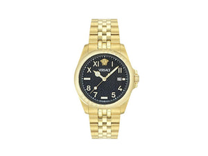 Montre à Quartz Versace Anteo, PVD Or, Noir, 41 mm, Verre de saphir, VE9H00624