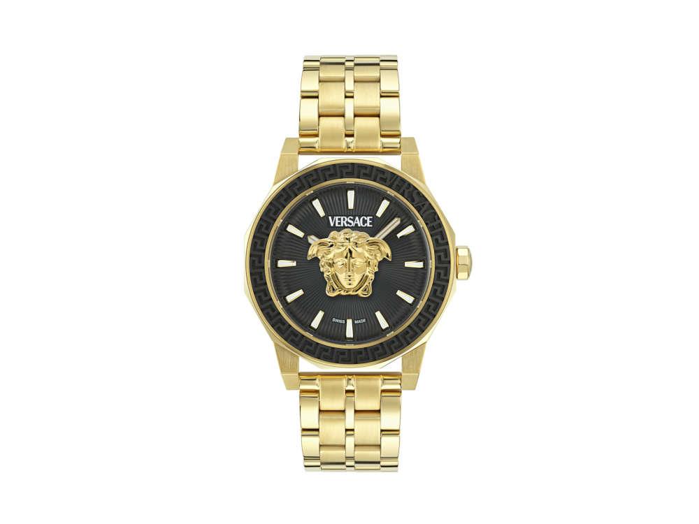 Montre à Quartz Versace Medusa Deco Gent, Acier Recyclé, Noir, 43 mm, VE9I00424