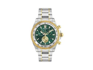 Montre à Quartz Versace Chrono X, Acier Recyclé, Vert, 44 mm, VE9K00424