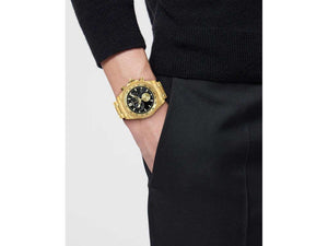 Montre à Quartz Versace Chrono X, Acier Recyclé, Noir, 44 mm, VE9K00524