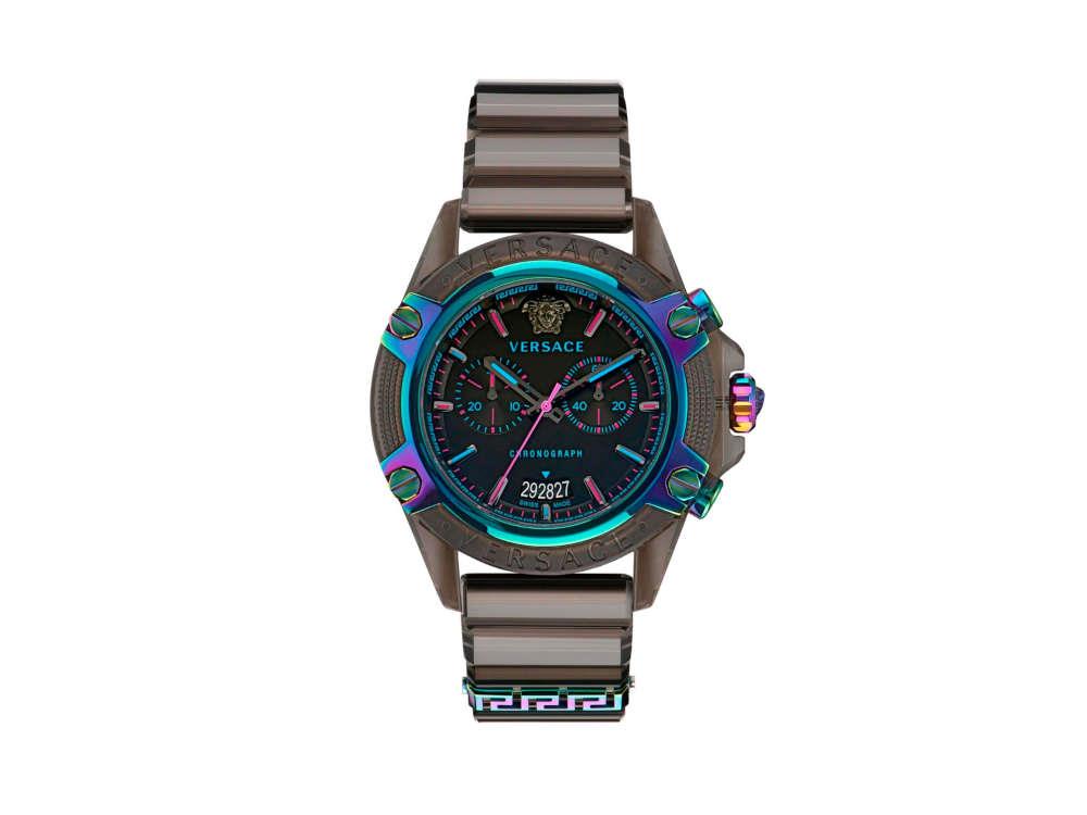 Montre à Quartz Versace Icon Active, Polycarbonate, Noir, 44 mm, VEZ701022