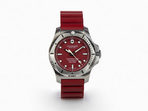 Montre à Quartz Victorinox I.N.O.X., Rouge, 45 mm, Bracelet en caoutchouc