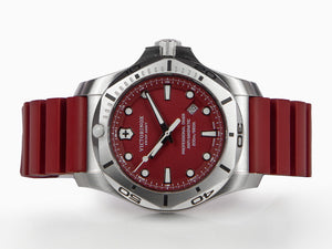 Montre à Quartz Victorinox I.N.O.X., Rouge, 45 mm, Bracelet en caoutchouc