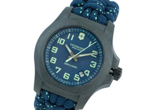 Montre à Quartz Victorinox I.N.O.X. Carbon, Bleu, 43 mm, Paracorde, V241860