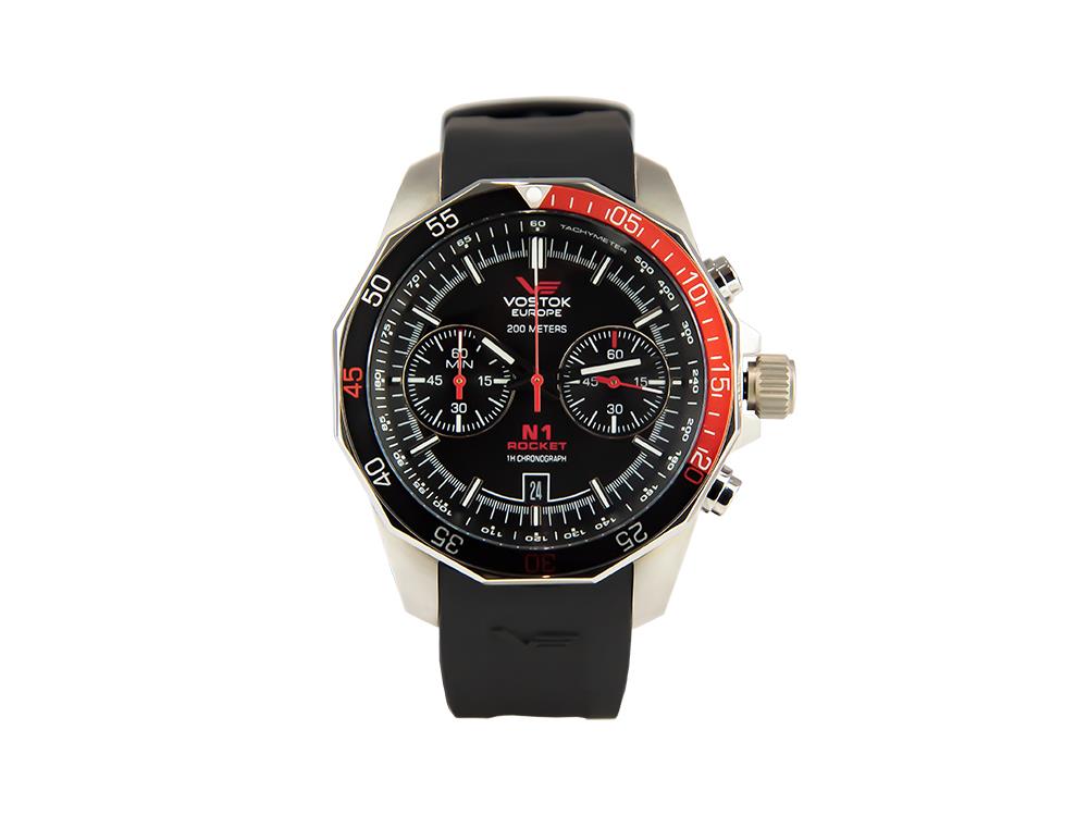 Montre à Quartz Vostok Europe Rocket N-1, Noir, 46 mm, 6S21-2255295-R-BK