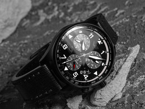 Montre à Quartz Vostok Europe Space Race, PVD, Noir, 46 mm, Chrono, 6S30-325C744