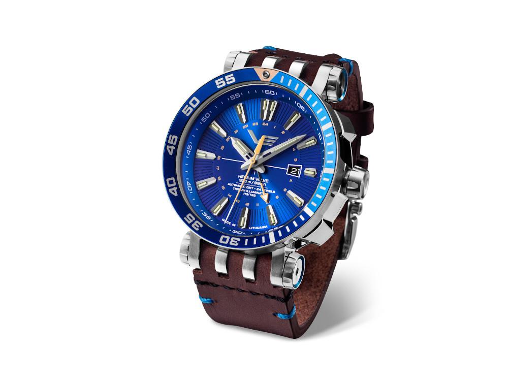 Montre Automatique Vostok Europe Energia II GMT, Bleu, Ed Limitée, NH34-575A716