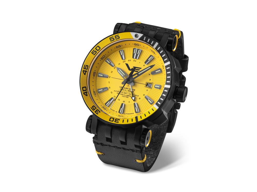 Montre Automatique Vostok Europe Energia II GMT, PVD, Jaune, LE, NH34-575C719