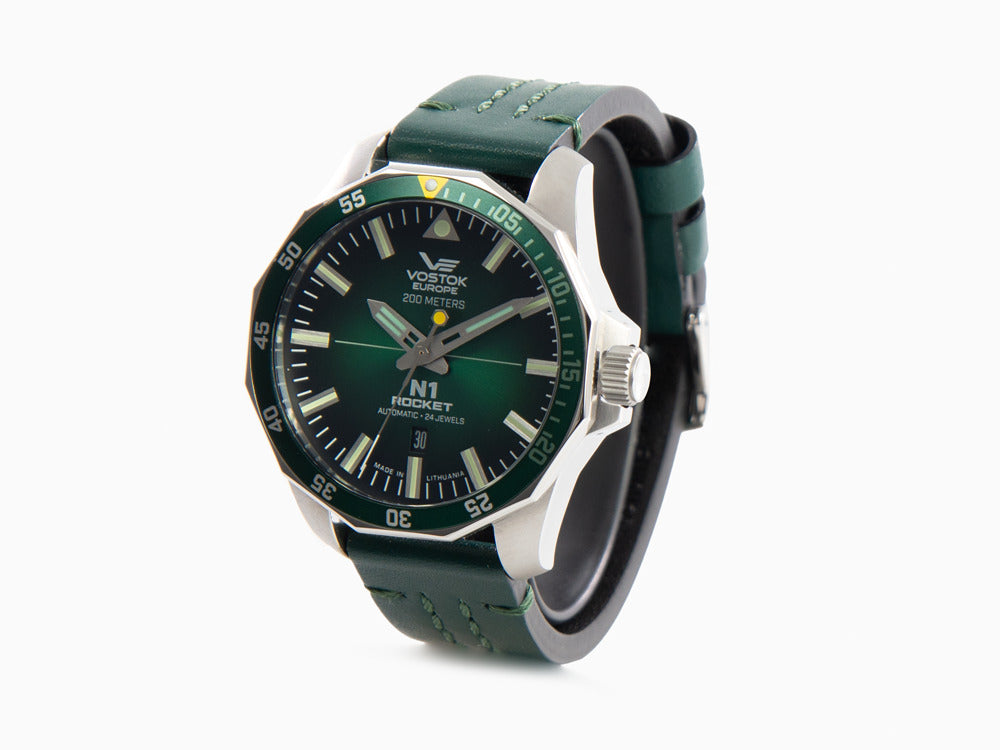 Montre Automatique Vostok Europe Rocket N-1, Vert, 46 mm, NH35-225A710