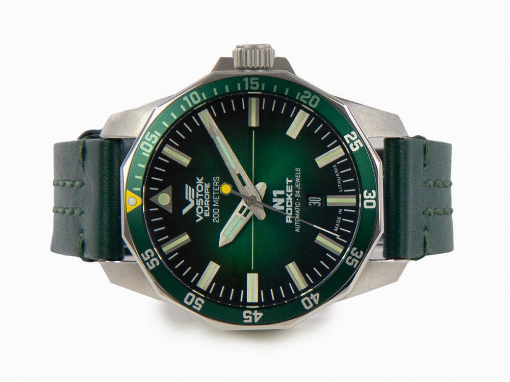 Montre Automatique Vostok Europe Rocket N-1, Vert, 46 mm, NH35-225A710