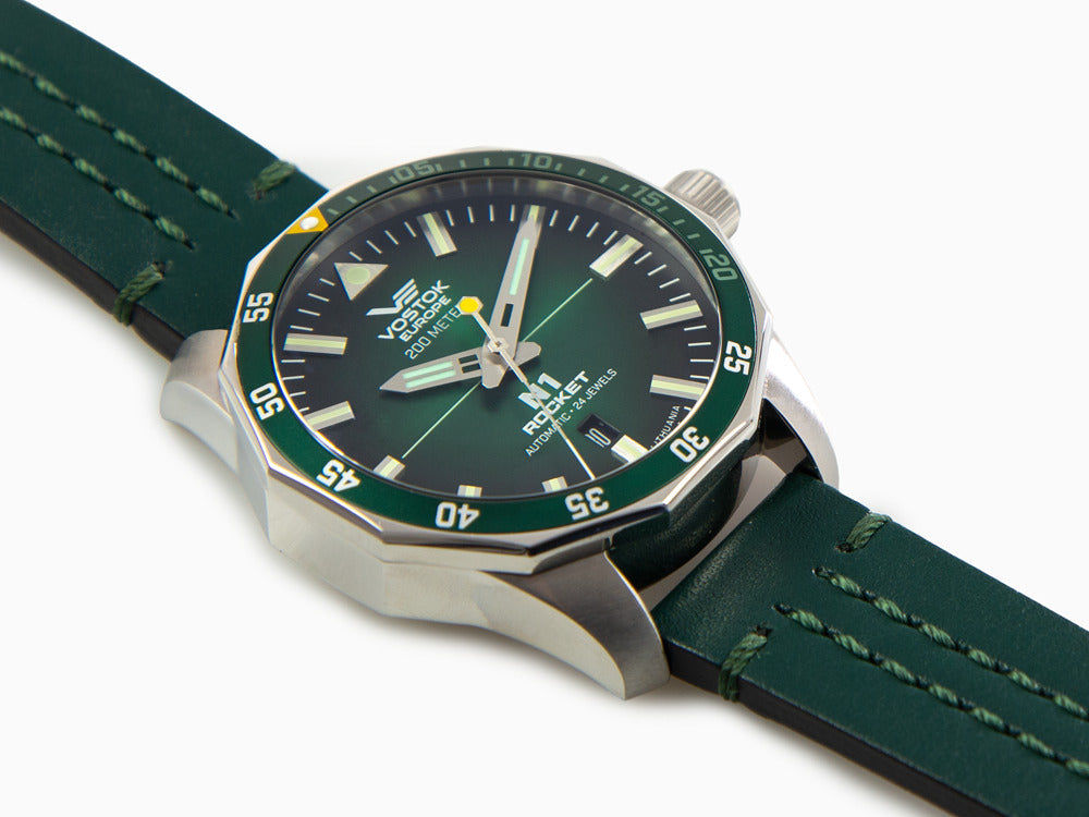 Montre Automatique Vostok Europe Rocket N-1, Vert, 46 mm, NH35-225A710