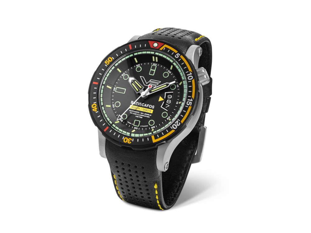 Montre Automatique Vostok Europe Batiscafos, Noir, 49.7 mm, NH35-511E767-L-BK