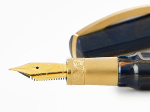 Stylo Plume Visconti Mirage Mythos Zeus, Bleu, Plaqué or, KP07-09-FP