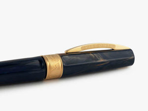 Roller Visconti Mirage Mythos Zeus, Résine injectée, Plaqué or, Bleu KP07-09-RB