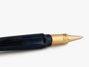 Roller Visconti Mirage Mythos Zeus, Résine injectée, Plaqué or, Bleu KP07-09-RB