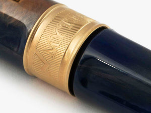 Roller Visconti Mirage Mythos Zeus, Résine injectée, Plaqué or, Bleu KP07-09-RB