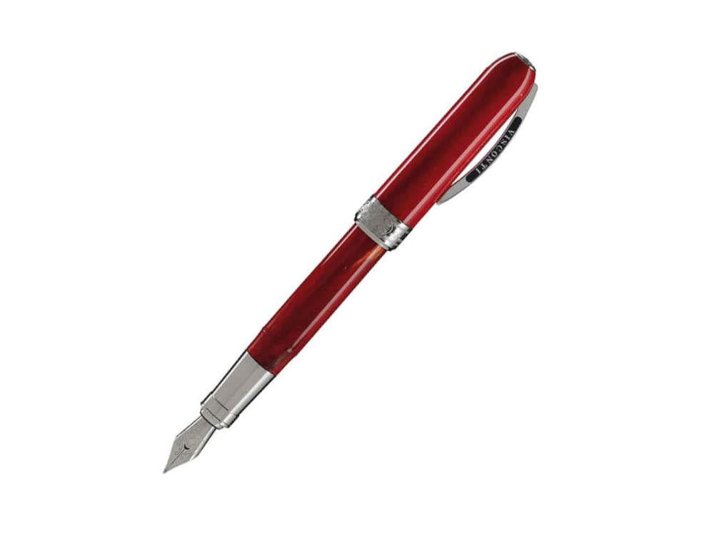 Stylo Plume Visconti Rembrandt, Résine, Palladium, Rouge, KP10-03-FP