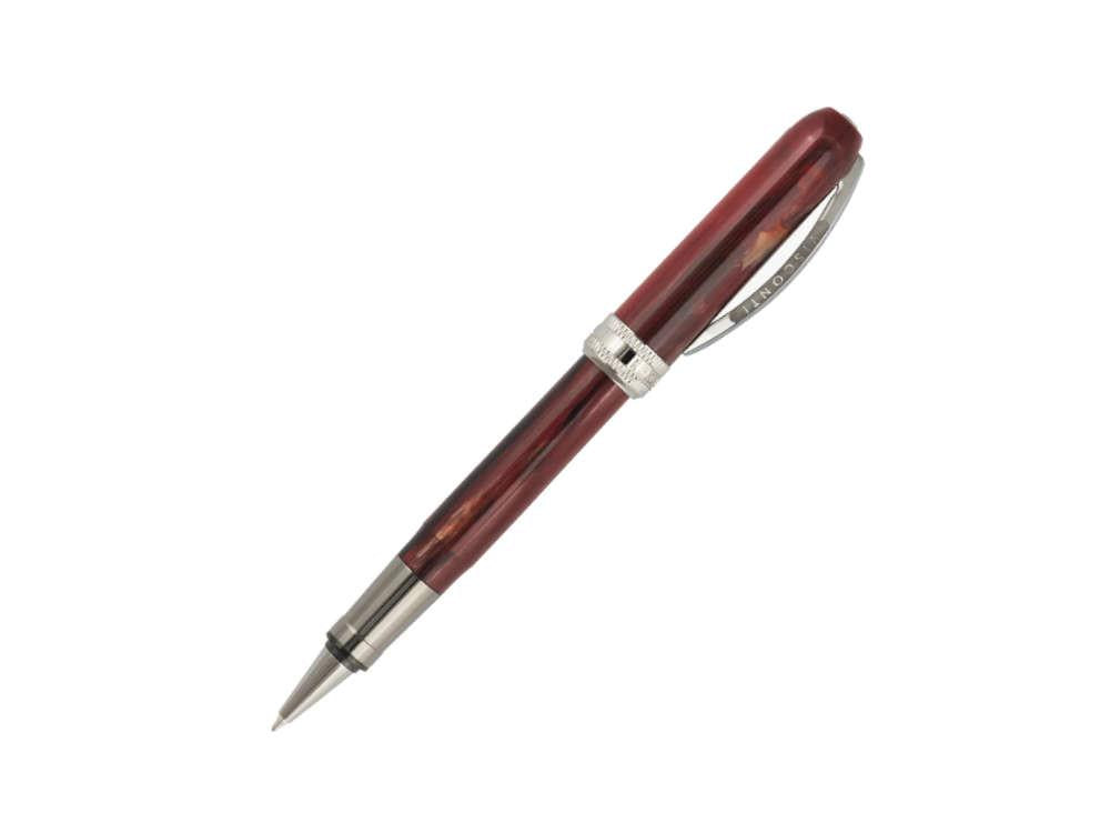 Roller Visconti Rembrandt-S Bordeaux, Attributs plaqués ruthénium, KP10-25-RB