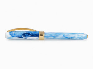 Stylo Plume Visconti Comedia Paradiso, Bleu, Plaqué or, KP10-51-FP