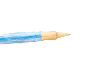 Roller Visconti Comedia Paradiso, Résine Acrilique, Bleu, Plaqué or, KP10-51-RB