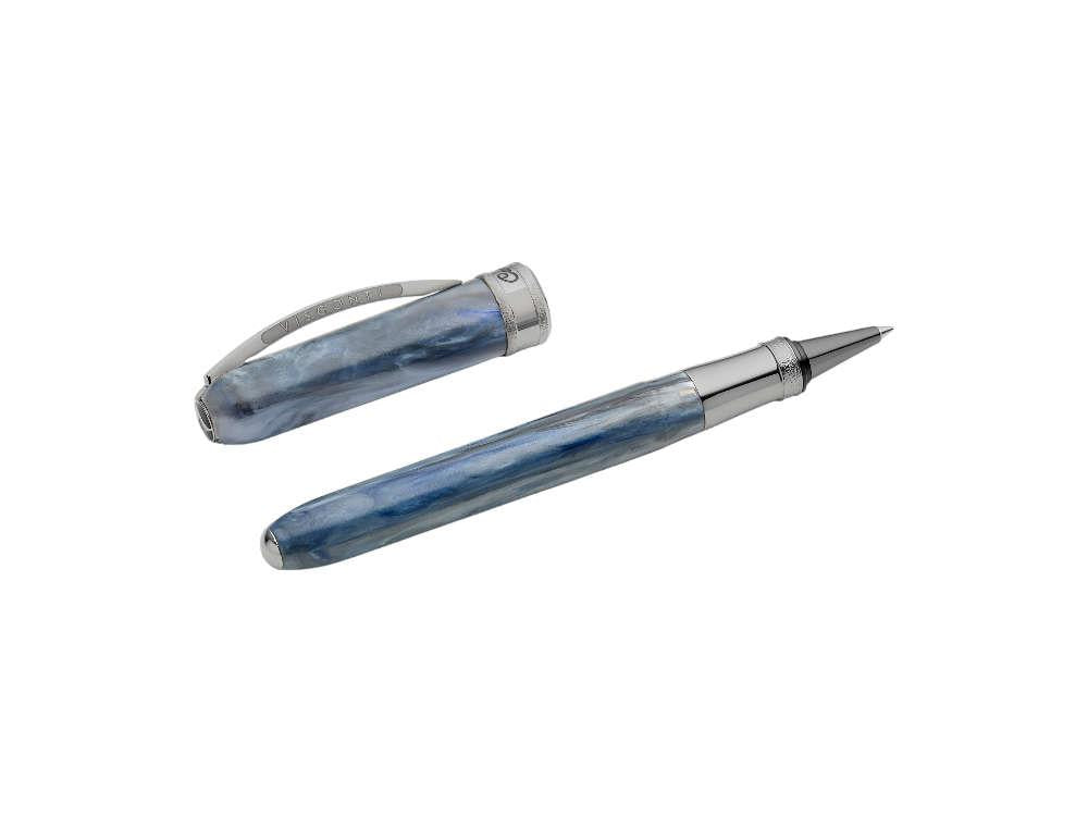 Roller Visconti Comedia Caronte, Bleu, Attributs plaqués ruthénium, KP10-54-RB