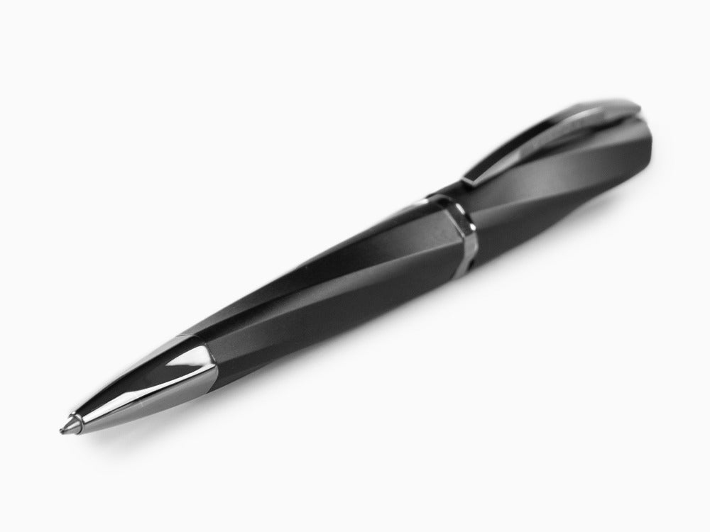 Stylo bille Visconti Divina Matte, Noir, Attributs plaqués ruthénium, KP18-09-BP