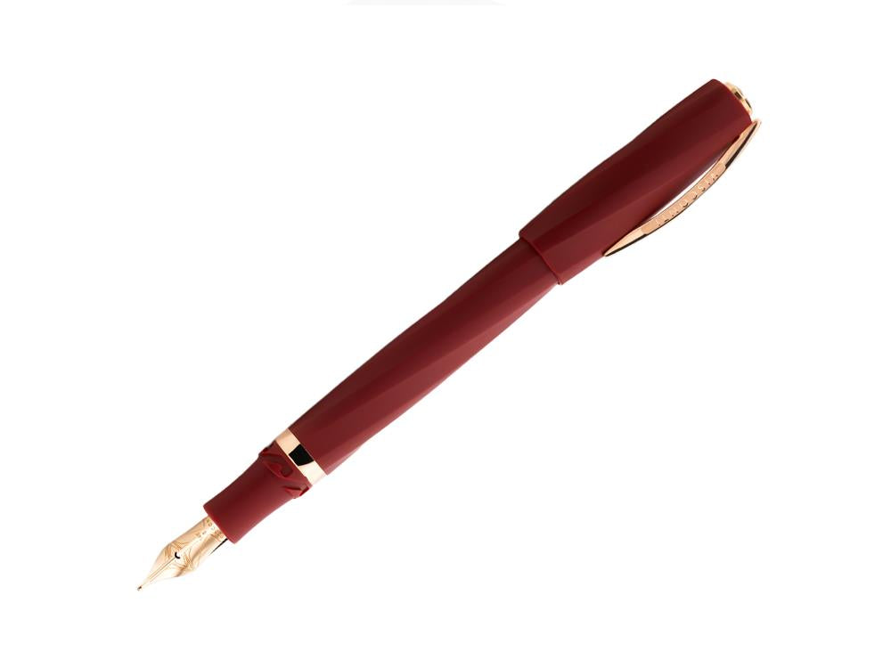 Stylo Plume Visconti Divina Bordeaux Matte, PVD Or Rosé, KP18-14-FP