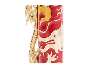 Roller Visconti Year of the Dragon, Argent, Rouge, Edition Limitée, KP48-01-RB