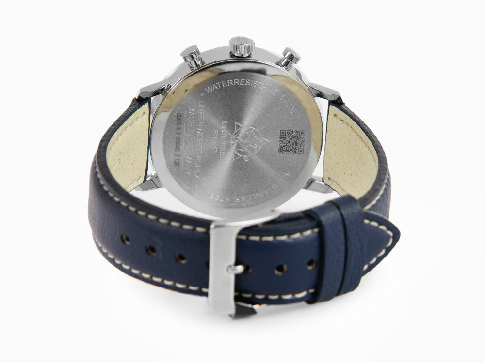 Montre à Quartz Zeppelin LZ 129 Hindenburg, Bleu, 41 mm, Jour, Cuir, 8086-3n