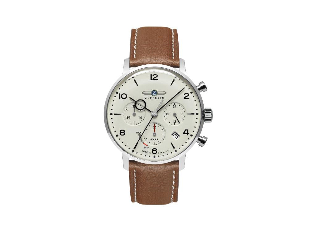 Montre à Quartz Zeppelin LZ 129 Hindenburg, Beige, 41 mm, Jour, Cuir, 8086-5n