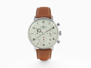 Montre à Quartz Zeppelin LZ 129 Hindenburg, Beige, 41 mm, Jour, Cuir, 8086-5n