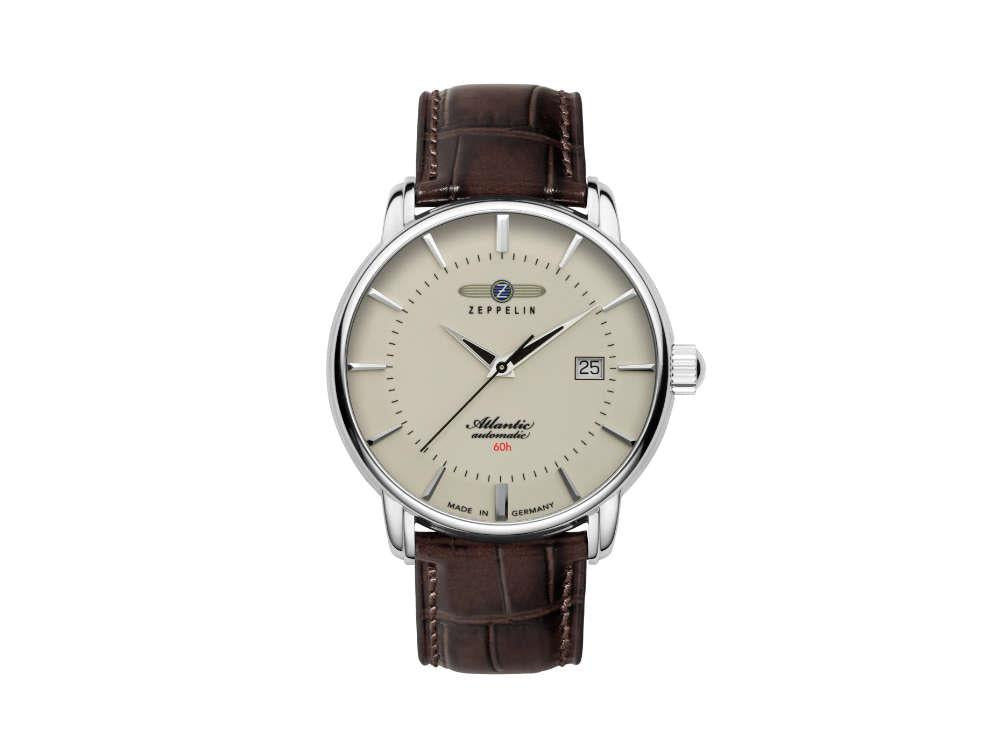 Montre Automatique Zeppelin Atlantic, Beige, 40 mm, Jour,  8460-5