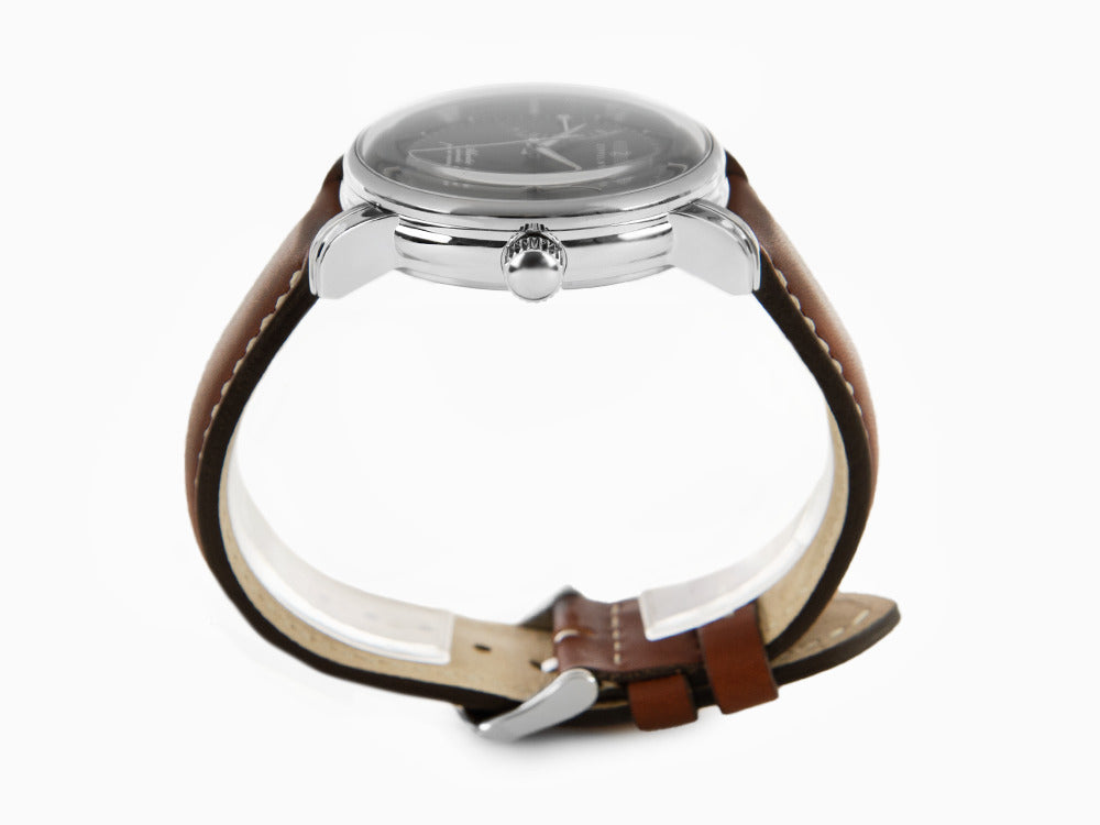 Montre Automatique Zeppelin Atlantic, Bleu, 42 mm, Jour, Bracelet cuir, 8462-3