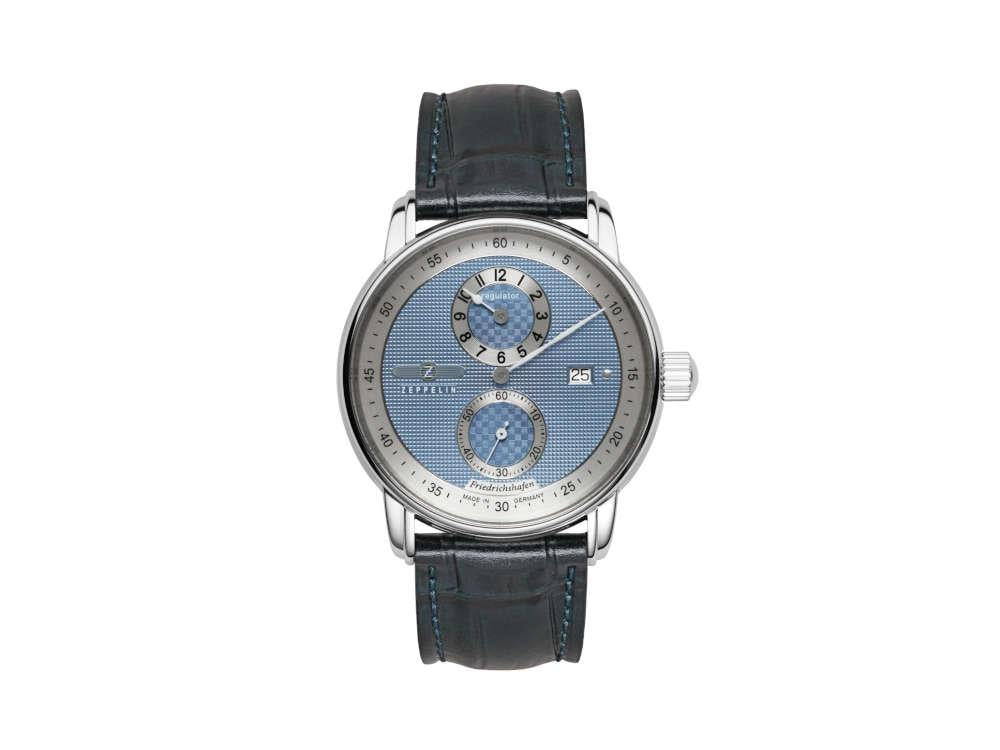 Montre Automatique Zeppelin Friedrichshafen Regulator, Bleu, 42 mm, Jour, 8522-3