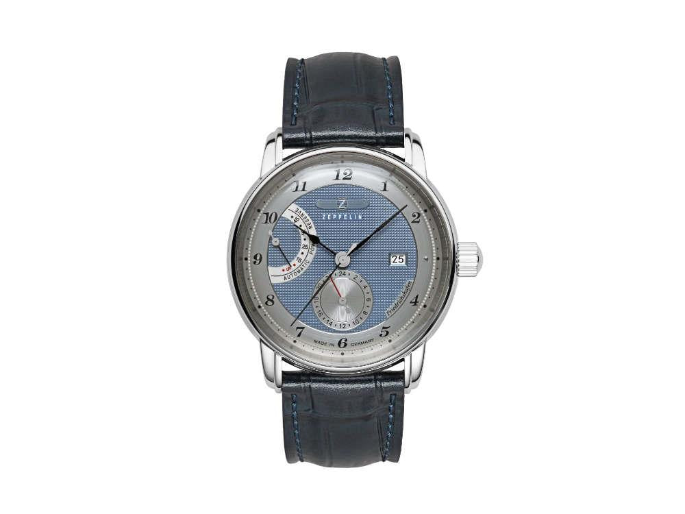 Montre Automatique Zeppelin Friedrichshafen, Bleu, 42 mm, Jour, 8590-3