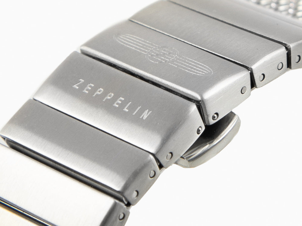 Montre à Quartz Zeppelin 100 Years Zeppelin Ed. 1, Vert, 42 mm, Maille, 8680M-4