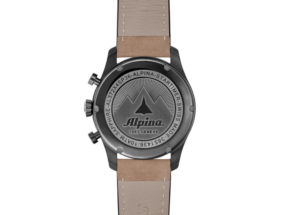 Montre à Quartz Alpina Startimer, 41 mm, Vert, Jour, AL-372GR4FBS26