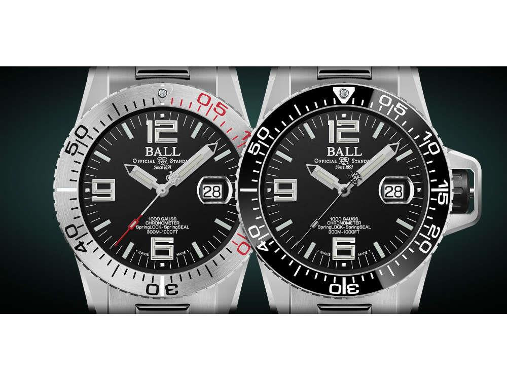 Montre Automatique Ball Engineer Hydrocarbon EOD, Noir, 42 mm, DM3200A-S2C-BK