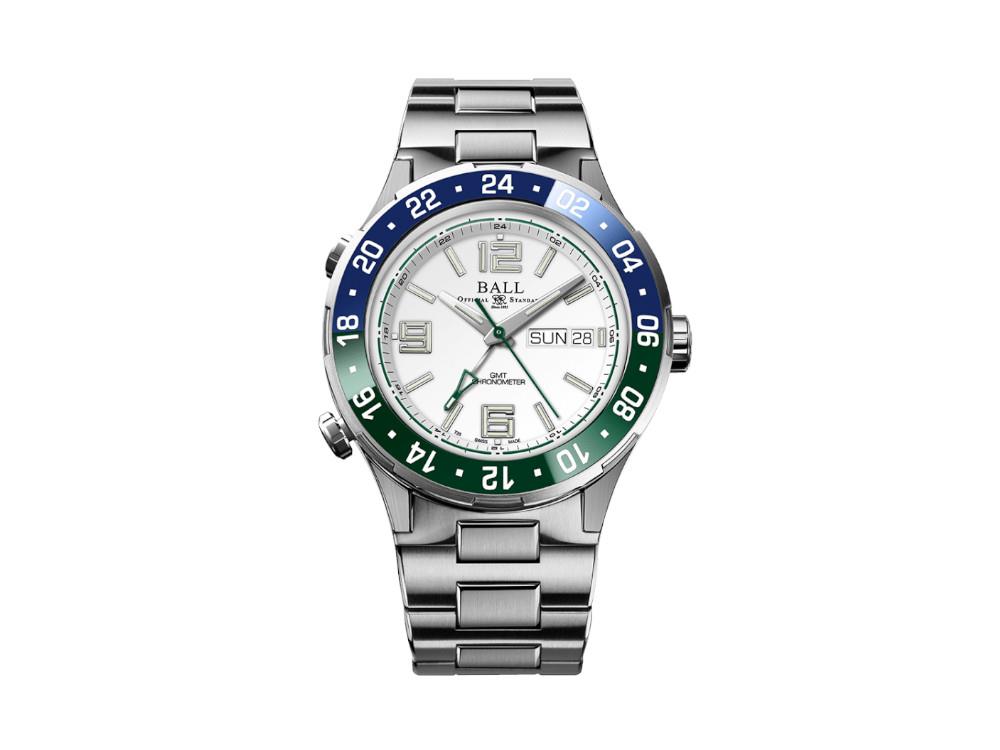 Montre Automatique Ball MARINE GMT, Blanc, 40 mm, Ed. Limitée, DG3030B-S9CJ-WH