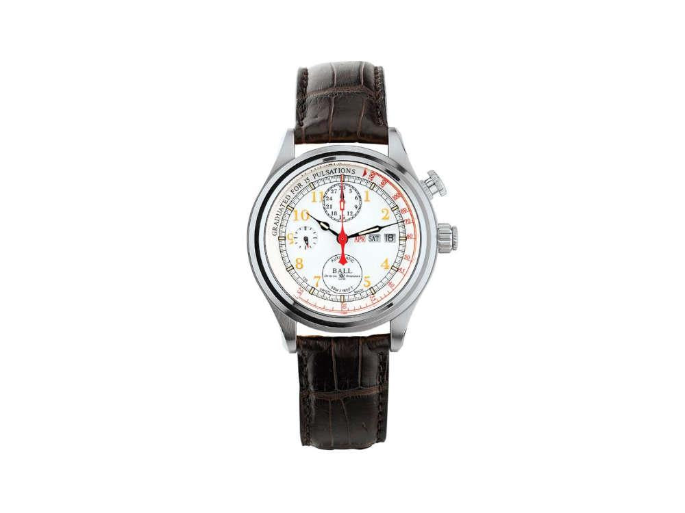 Montre Ball Trainmaster Doctor's Chronograph,  Blanc, Edition Limitée