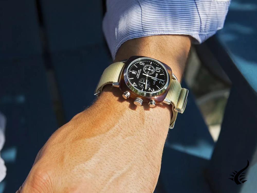 Montre à Quartz Briston Clubmaster Classic, Noir, 40 mm, 13140.SA.T.1.NK