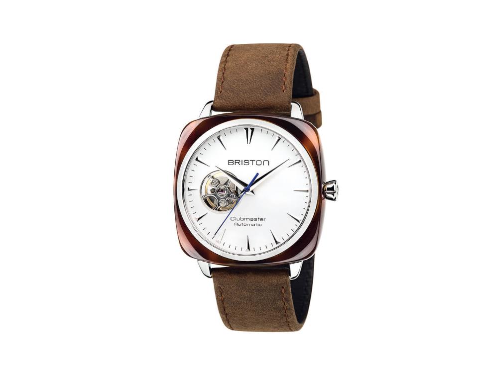 Montre Automatique Briston Clubmaster Iconic, Blanc, 40 mm, 18740.SA.TI.2.LVBR